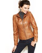 Marc New York Molly Leather Moto Jacket - Lyst