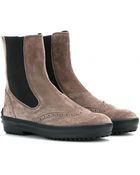 Tod's Suede Chelsea Boots - Lyst