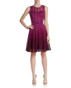Chetta B Flared Ombré Lace Dress - Lyst