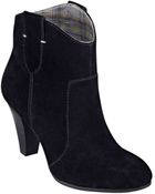 Nine West Sweet Sense Suede Western Booties - Lyst