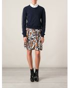 Marc By Marc Jacobs Nightingale Print Pleated Skirt - Lyst