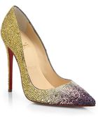 Christian Louboutin OmbrÉ Crystal Leather Pumps - Lyst