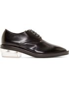 Simone Rocha Black Leather Clear Heel Derbys - Lyst