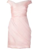 Lela Rose Draped Dress - Lyst