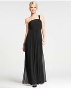 Ann Taylor Petite Silk Georgette One Shoulder Gown - Lyst
