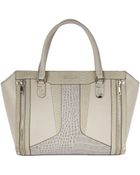 River Island Grey Contrast Textured Panel Tote Bag - Lyst
