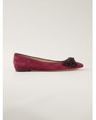 Tory Burch Vanessa Embellished Ballerinas - Lyst
