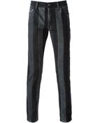 Dolce & Gabbana Striped Jeans - Lyst