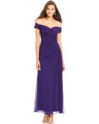 Alex Evenings Off-The-Shoulder Pleated Gown - Lyst
