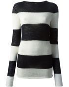 Laneus Striped Fitted Sweater - Lyst
