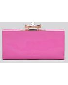 Ted Baker Wallet - Patent Crystal Popper Continental - Lyst