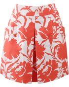 Oscar de la Renta Inverted Pleat Skirt - Lyst