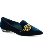 Nicholas Kirkwood Eye Flat Pointed Slippers - Lyst