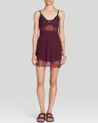 Free People Slip Dress - Skinny Mini Lace - Lyst