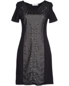 Velvet Short Dress - Lyst