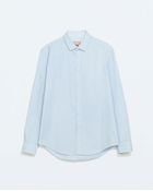 Zara Gingham Shirt With Contrasting Details - Lyst