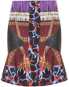 Peter Pilotto Printed Flare Mini Skirt - Lyst