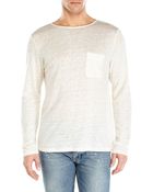 Acne Studios Granville Long Sleeve Linen Tee - Lyst