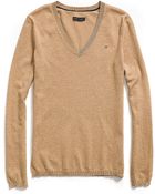 Tommy Hilfiger Solid V Neck Sweater - Lyst