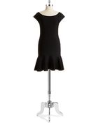 Guess Textured Flounce Dress - Lyst