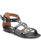 Rebecca Minkoff Santana Flat Sandals - Lyst