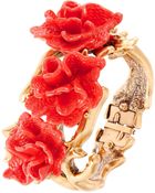 Oscar de la Renta Coral Floral Bracelet - Lyst