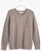 Madewell Cable-Front Sweater - Lyst