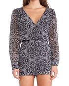BCBGeneration Smocked Shoulder Romper - Lyst