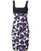 Fausto Puglisi Geometric Print Fitted Dress - Lyst