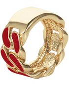 House Of Holland Red Id Plate Ring - Lyst