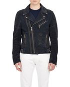 Ralph Lauren Black Label Suede Moto Jacket - Lyst