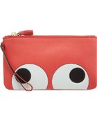 Anya Hindmarch Big Eyes Wristlet Pouch - Lyst