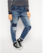 Bellfield Boyfriend Jeans With Patches - Lyst