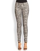 Roberto Cavalli Tweed-Print Skinny Jeans - Lyst