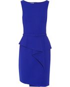 Oscar de la Renta Belted Wool-blend Dress - Lyst