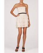 BCBGMAXAZRIA Dress - Rayna Strapless Ruffle - Lyst