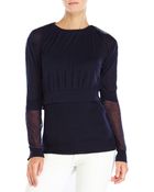 Acne Studios Navy Lava Double Layer Sweater - Lyst