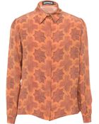 House of Holland Silk Blouse Parquet - Lyst