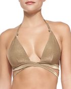 Vitamin A Sirena Wrap Halter Swim Top - Lyst
