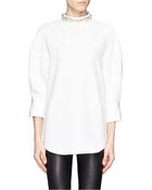 Mo&co. Edition 10 Jewelled Collar Cloqué Tunic - Lyst
