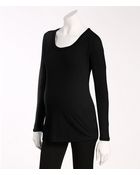 Michael Stars Maternity Long Sleeve Scoop Neck Tee - Lyst