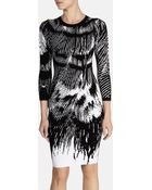 Karen Millen Small Feather Pattern Knit - Lyst