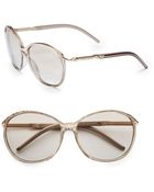 Roberto Cavalli Champagne Metallic Trim 60Mm Sunglasses - Lyst
