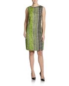 Elie Tahari Alyse Tweed Shift Dress - Lyst