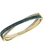 Michael Kors Gold-Tone Pavé Hinge Bangle Bracelet - Lyst