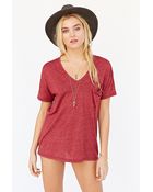 Truly Madly Deeply V-Neck Slouch Pocket Tee - Lyst