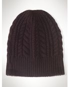 Ralph Lauren Black Label Aran-Knit Cashmere Skull Cap - Lyst