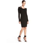 Donna Karan New York Long Sleeve Twist Cold Shoulder Dress - Lyst