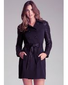 Bebe Braided Detail Trench Coat - Lyst