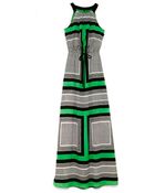 Vince Camuto Maxi Dress with Pleats - Lyst